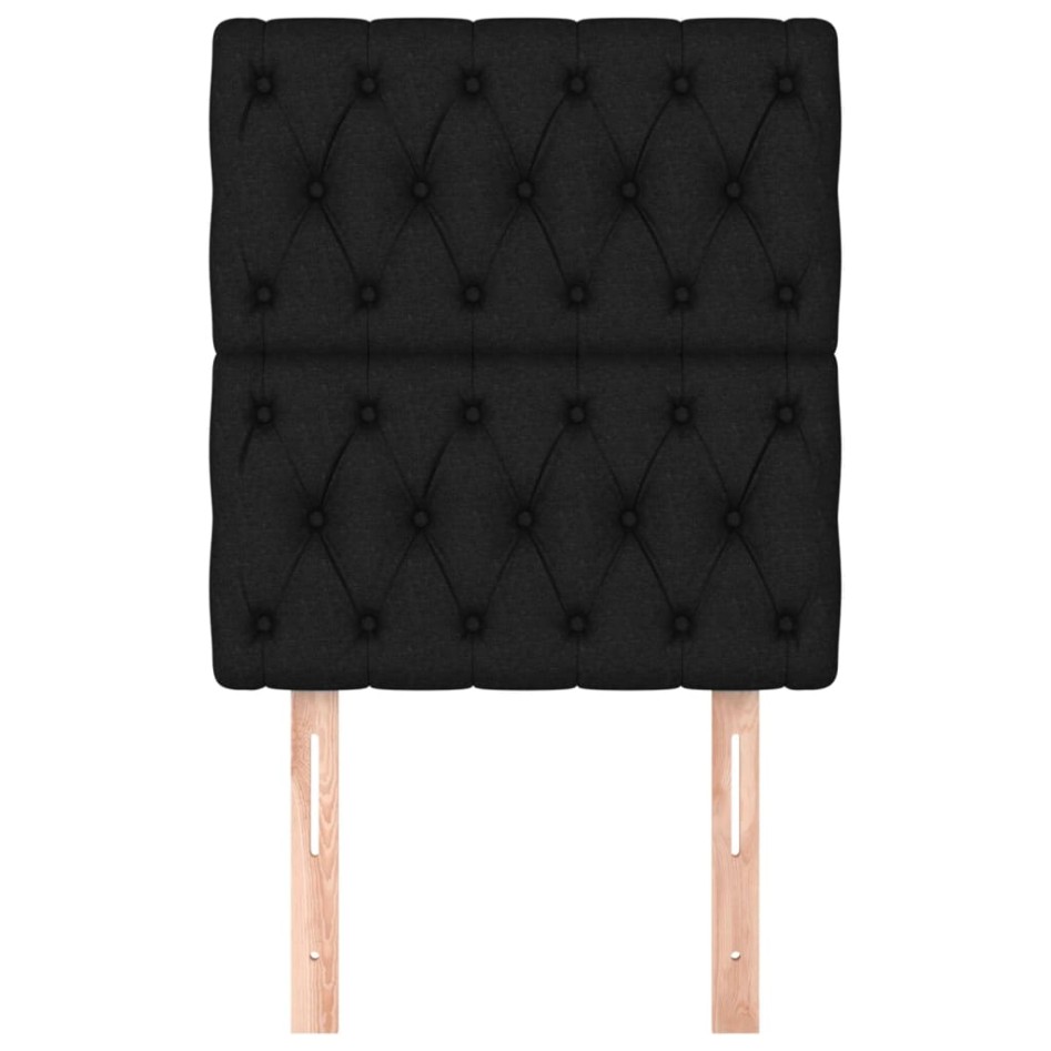 Cabeceros 2 unidades tela negro 80x7x78/88