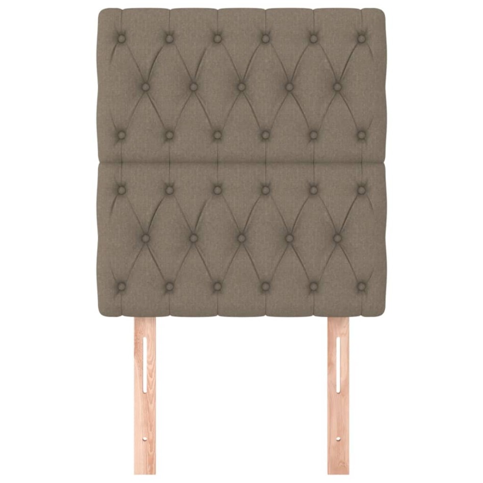 Cabeceros 2 unidades de tela gris taupe 80x7x78/88