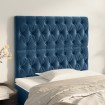 Cabeceros 2 unidades de terciopelo azul oscuro 90x7x78/88 cm