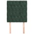 Cabeceros 2 unidades de terciopelo verde oscuro 80x7x78/88