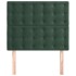 Cabeceros 2 unidades de terciopelo verde oscuro 90x5x78/88