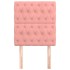 Cabeceros 2 unidades de terciopelo rosa 80x7x78/88