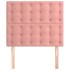 Cabeceros 2 unidades de terciopelo rosa 100x5x78/88