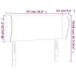 Cabecero de tela color crema 93x23x78/88