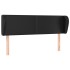 Cabecero de cuero sintético negro 147x23x78/88