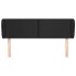 Cabecero de cuero sintético negro 147x23x78/88