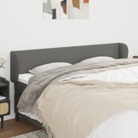 Cabecero de tela gris oscuro 183x23x78/88