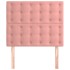 Cabeceros 2 unidades de terciopelo rosa 90x5x78/88