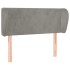 Cabecero de terciopelo gris claro 93x23x78/88