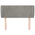 Cabecero de terciopelo gris claro 93x23x78/88