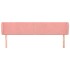 Cabecero de terciopelo rosa 183x23x78/88