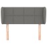 Cabecero de tela gris oscuro 93x23x78/88