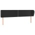 Cabecero de cuero sintético negro 183x23x78/88