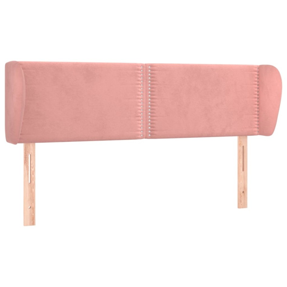 Cabecero de terciopelo rosa 147x23x78/88