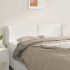 Cabecero de cuero sintético blanco 147x23x78/88