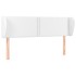 Cabecero de cuero sintético blanco 147x23x78/88