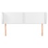 Cabecero de cuero sintético blanco 147x23x78/88