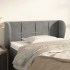 Cabecero de terciopelo gris claro 103x23x78/88