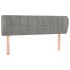 Cabecero de terciopelo gris claro 147x23x78/88