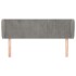 Cabecero de terciopelo gris claro 147x23x78/88