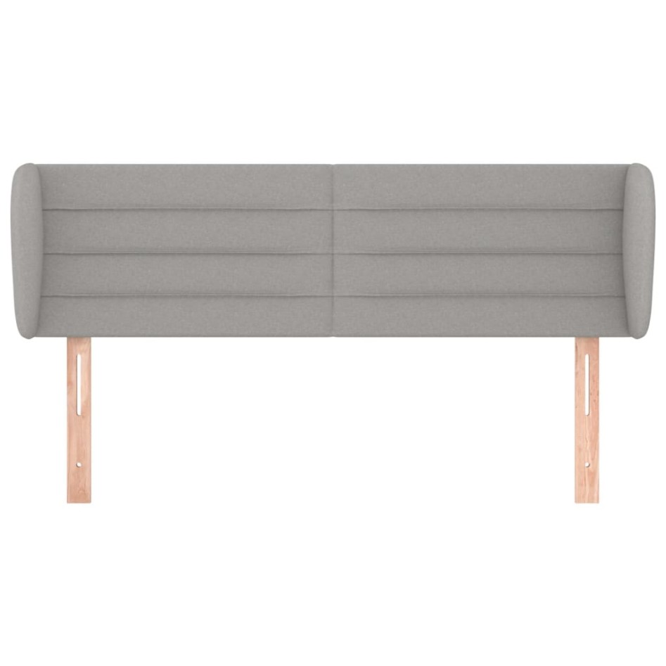 Cabecero de tela gris claro 147x23x78/88