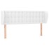 Cabecero de cuero sintético blanco 147x23x78/88