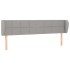 Cabecero de tela gris claro 163x23x78/88