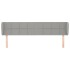 Cabecero de tela gris claro 163x23x78/88