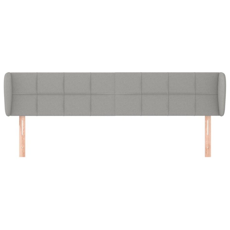 Cabecero de tela gris claro 163x23x78/88