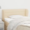 Cabecero de tela color crema 83x23x78/88 cm