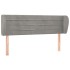 Cabecero de terciopelo gris claro 147x23x78/88