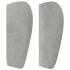 Cabecero de terciopelo gris claro 147x23x78/88