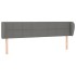 Cabecero de tela gris oscuro 183x23x78/88
