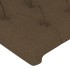 Cabecero de tela marrón oscuro 83x23x78/88