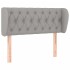 Cabecero de tela gris claro 93x23x78/88