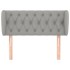 Cabecero de tela gris claro 93x23x78/88