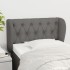 Cabecero de tela gris oscuro 83x23x78/88