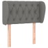 Cabecero de tela gris oscuro 83x23x78/88