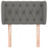 Cabecero de tela gris oscuro 83x23x78/88