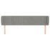 Cabecero de terciopelo gris claro 203x23x78/88