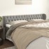 Cabecero de terciopelo gris claro 203x23x78/88