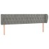 Cabecero de terciopelo gris claro 203x23x78/88