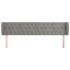 Cabecero de terciopelo gris claro 203x23x78/88