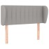 Cabecero de tela gris claro 93x23x78/88