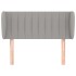 Cabecero de tela gris claro 93x23x78/88