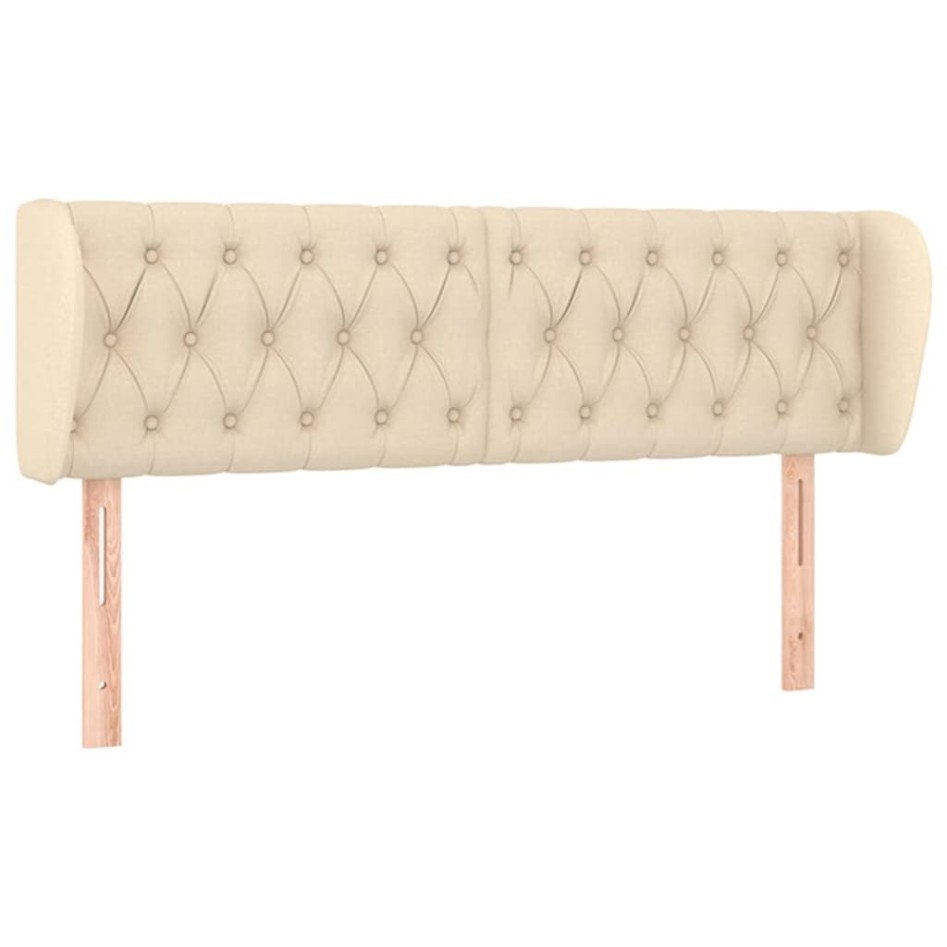 Cabecero de tela color crema 147x23x78/88