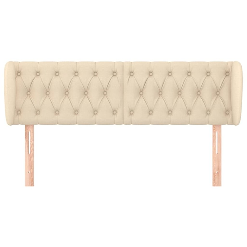 Cabecero de tela color crema 147x23x78/88