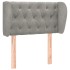 Cabecero de terciopelo gris claro 83x23x78/88
