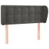 Cabecero de terciopelo gris oscuro 103x23x78/88