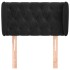 Cabecero de terciopelo negro 83x23x78/88